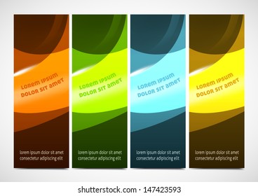 Professional and designer cards. Variety of uses, collection vector of modern color business templates card 