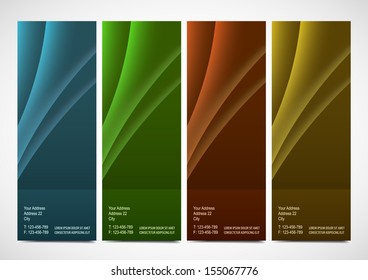 Professional and designer cards. Variety of uses, collection vector of modern color business templates card 