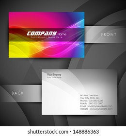 Professional and designer colorful business card set or visiting card set. 