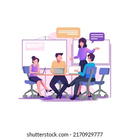 Professional development flat style illustration vector design