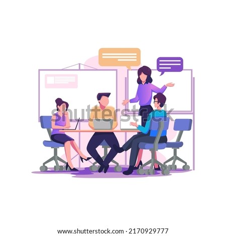 Professional development flat style illustration vector design