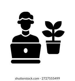 professional development glyph icon illustration vector graphic. Simple element illustration vector graphic, suitable for app, websites, and presentations isolated on white background