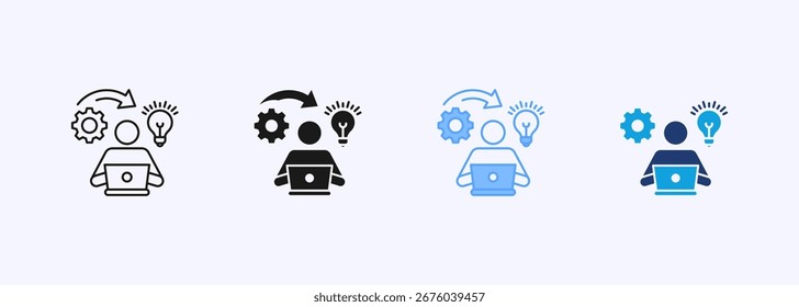Professional Development Icon Collection Set Multiple Style