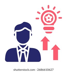 Icono de desarrollo de Profesional Color Relleno Estilo Ilustración vectorial