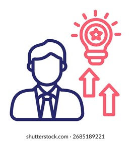 Icono de desarrollo de Profesional Línea Color Estilo Ilustración vectorial