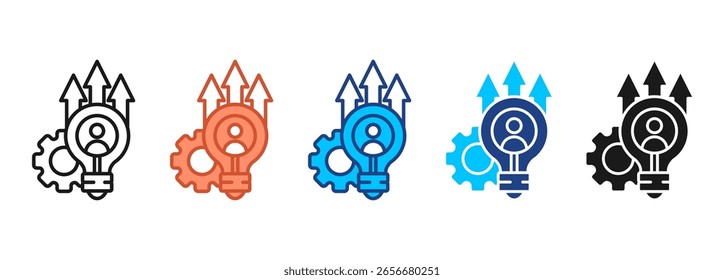 Professional Development Icon Set Multiple Style Collection