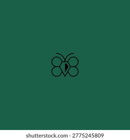 Professional Diamond Butterfly Monogram, Minimalist Jewelry Branding Identity, Modern Gemstone Insect Icon
