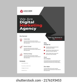 professional digital marketing agency flyer 