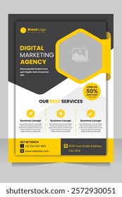 Professional Digital Marketing Agency Poster Template flyer