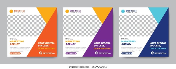 Professional Digital Marketing Banner Design for Social Media