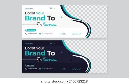 Professional digital marketing corporate business marketing social media facebook cover banner post template design, timeline cover ads promotion with place for photo, editable layout design bundle