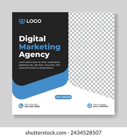 Professional digital marketing corporate social media post design template