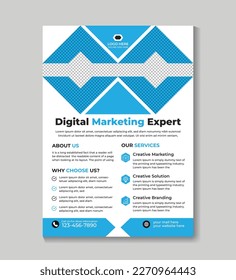 Professional digital marketing flyer design template