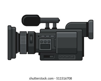 Professional Digital Video Camera Recorder Icon. Vector illustration