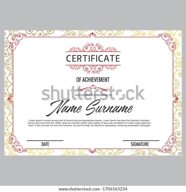 Professional\
diploma award certificate Template\
Vector