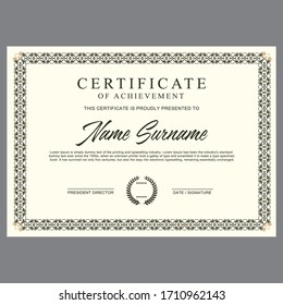 professional diploma award gift certificate vector