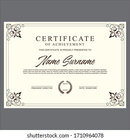 professional diploma award gift certificate vector