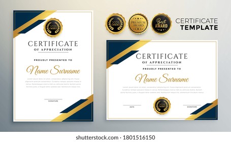 professional diploma certificate template in premium style