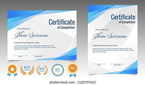 Professional diploma certificate template in premium style