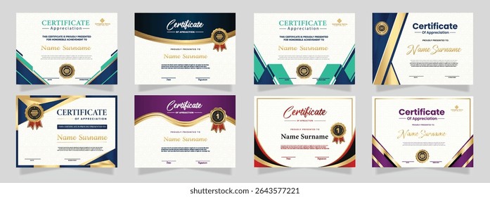 Professional diploma certificates template in premium style