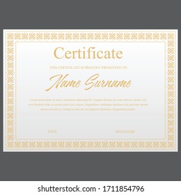 Professional diploma gift certificate design vector