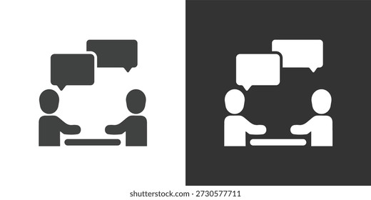 Icono de Discusión de Profesional. Icono de la serie de glifos sólidos