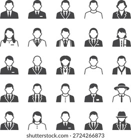 Profesional Diverso Avatar Humano e Iconos de Perfil de Usuario