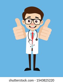 Professional Doctor - Double Thumbs Up Vector