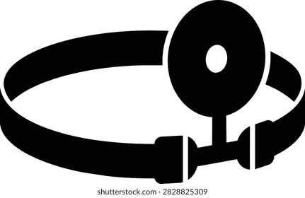 Professional Doctor Head Mirror Vector Illustration. Medical Reflector Icon for ENT Examination and Healthcare Diagnosis Isolated on White Background.