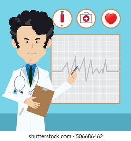 Professional doctor man background.