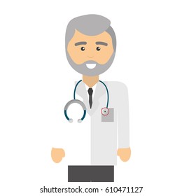 professional doctor specialist with glasses and stethoscope