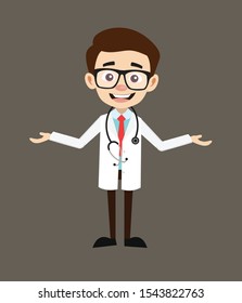 Professional Doctor - Standing in Presenting Pose