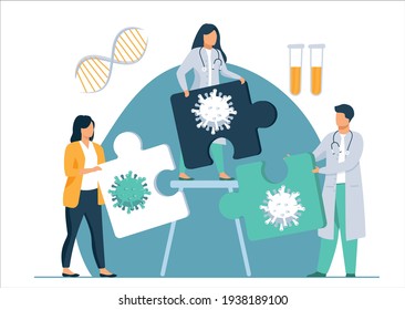 Professional doctors and nurses working together to find solutions against Covid19