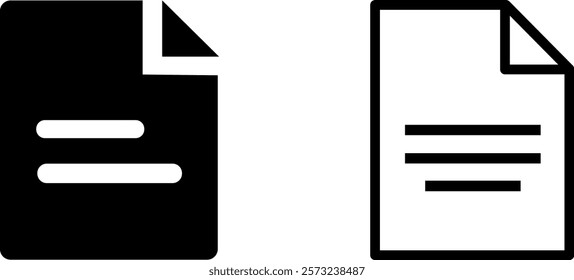 Professional Document Vector Icon Set