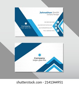 Professional double sided business card design template free vector
