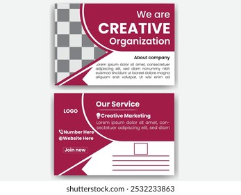 professional double sided business postcard template