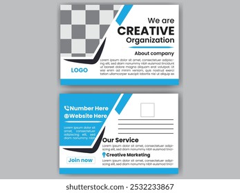 Plantilla profesional de postal de negocios de doble cara
