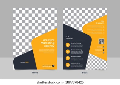 professional double sided flyer design template
