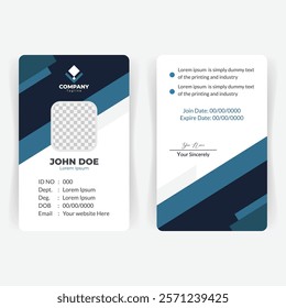 Professional Double-Sided ID Card Layout