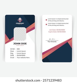 Professional Double-Sided ID Card Layout