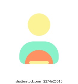 Professional driver flat color ui icon. Taxi service for passengers. Comfortable ride. Simple filled element for mobile app. Colorful solid pictogram. Vector isolated RGB illustration