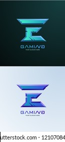 professional E letter gaming logo