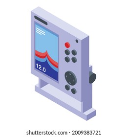 Professional echo sounder icon. Isometric of professional echo sounder vector icon for web design isolated on white background