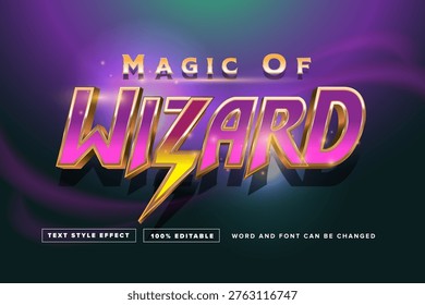 Professional editable 3D text style template titled 
