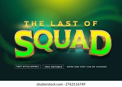 Professional editable 3D text style template titled 