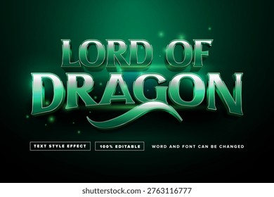 Professional editable 3D text style template titled 