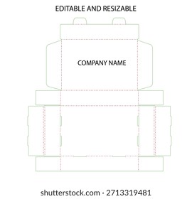 Línea de troquel editable y ajustable de Profesional para cajas de embalaje personalizadas
