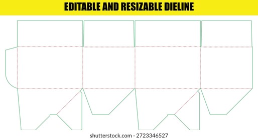 Profissional Editável e Redimensionável Die Line Layouts para Soluções de Embalagem Personalizadas