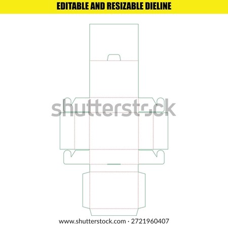 Professional Editable Resizable Dieline Template for Customizable Product Folding Box Packaging