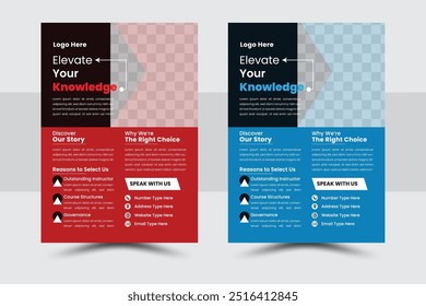 Educación de Profesional Flyer Design Plantilla 